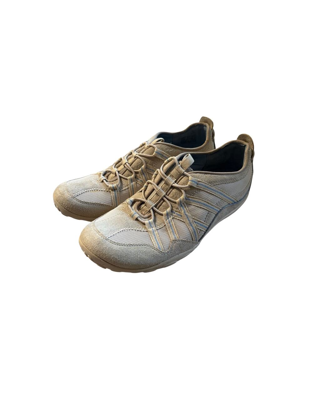 Privo by Clarks women's athletic slip-on sneakers Comfy Arch Fit Taupe and Blue